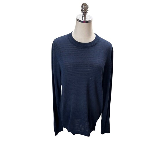 Theory Sweater Women's Size Small Blue Cotton Blend Long Sleeve - Picture 1 of 5